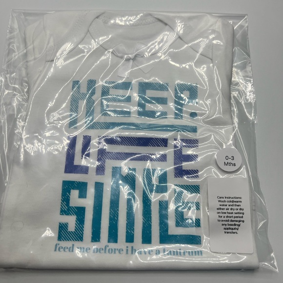 0-3 Month Keep Life Simple Onesie - Picture 3 of 3